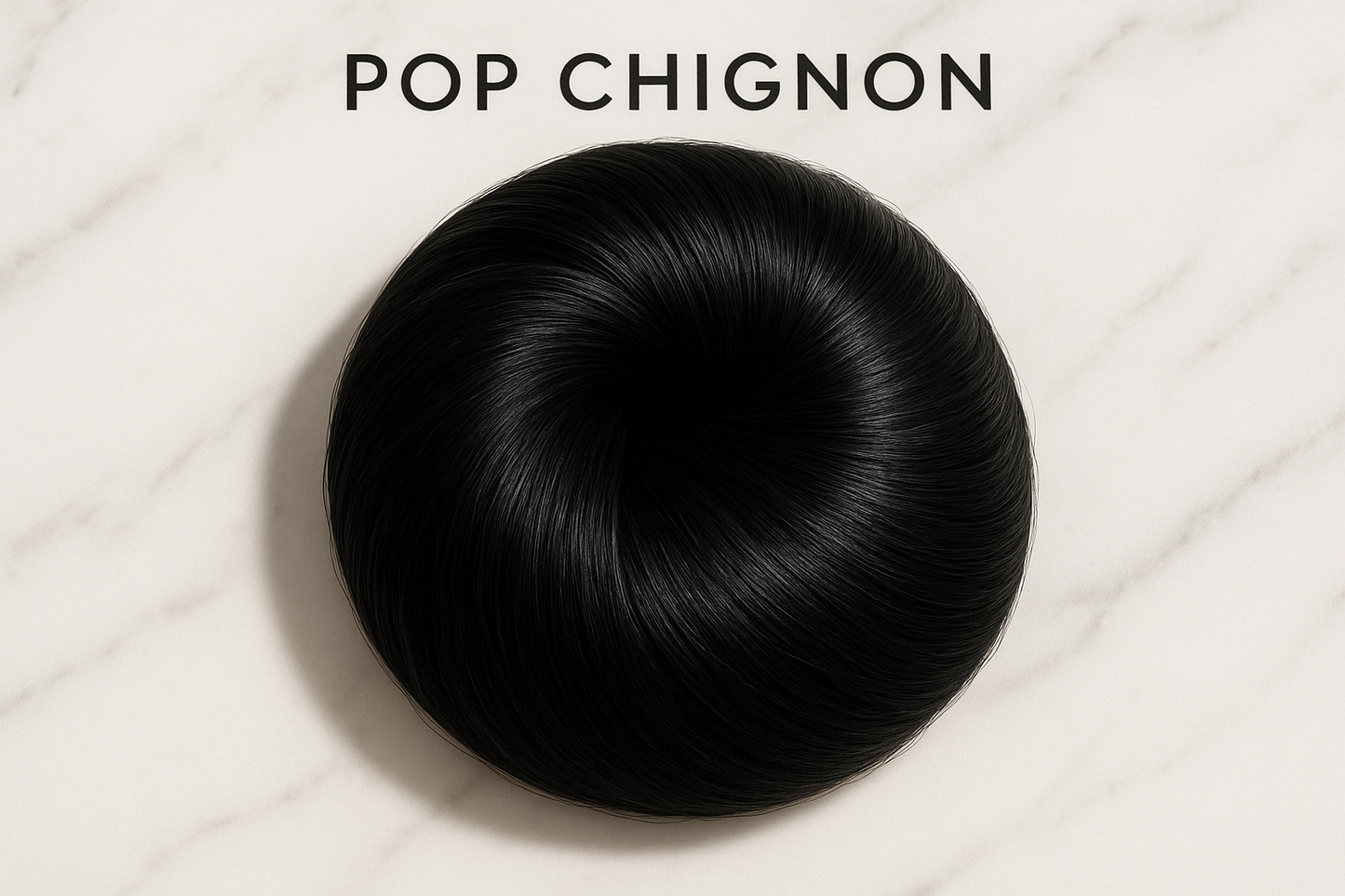 Image 1: Produit professionnel - Chignon noir sur marbre