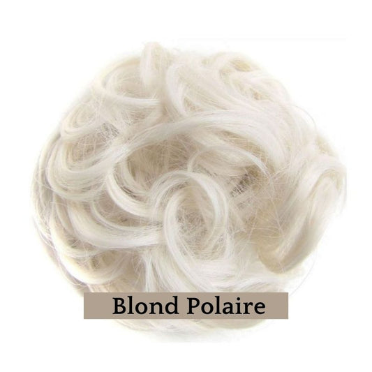 Élastique Chignon Faux Cheveux Blond Polaire | Pop Chignon