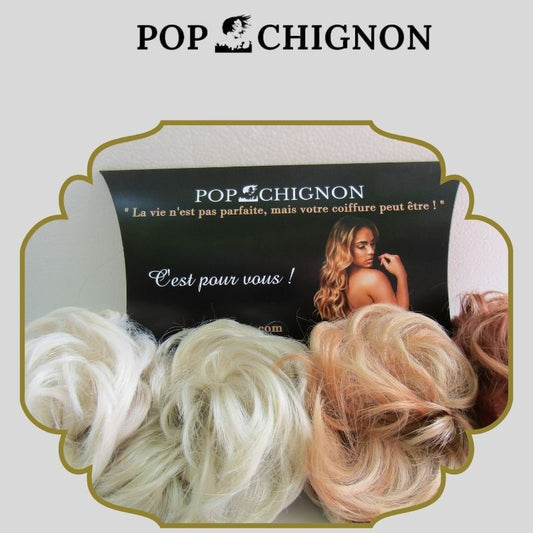 Faux chignon blond polaire pour femme