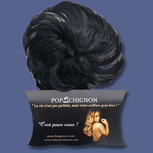 Faux chignon noir | Pop Chignon