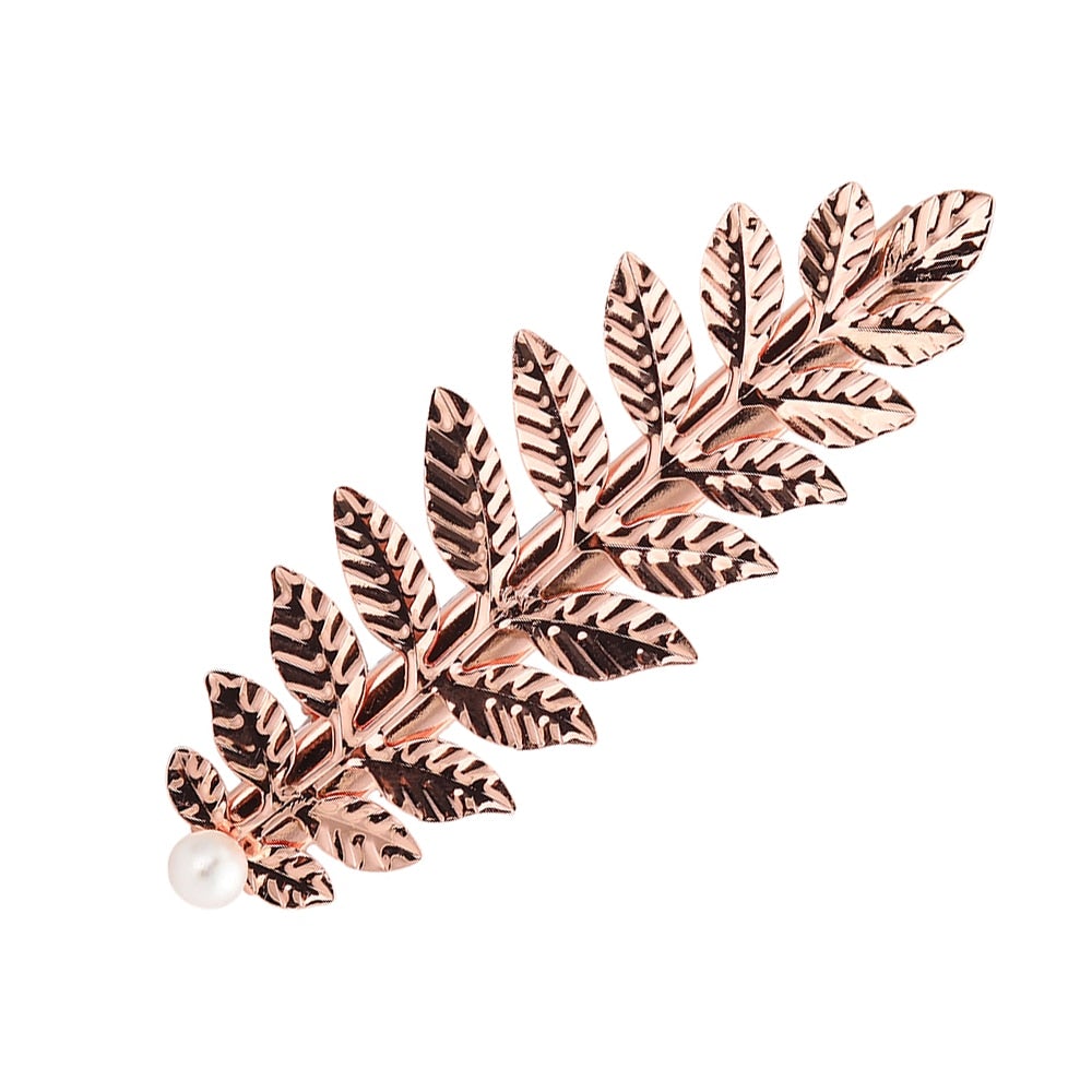 Barrette Feuillage Rose Gold - Accessoire Cheveux Bohème Femme