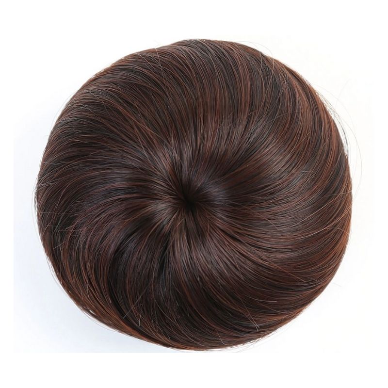 Postiche brune pour chignon bun