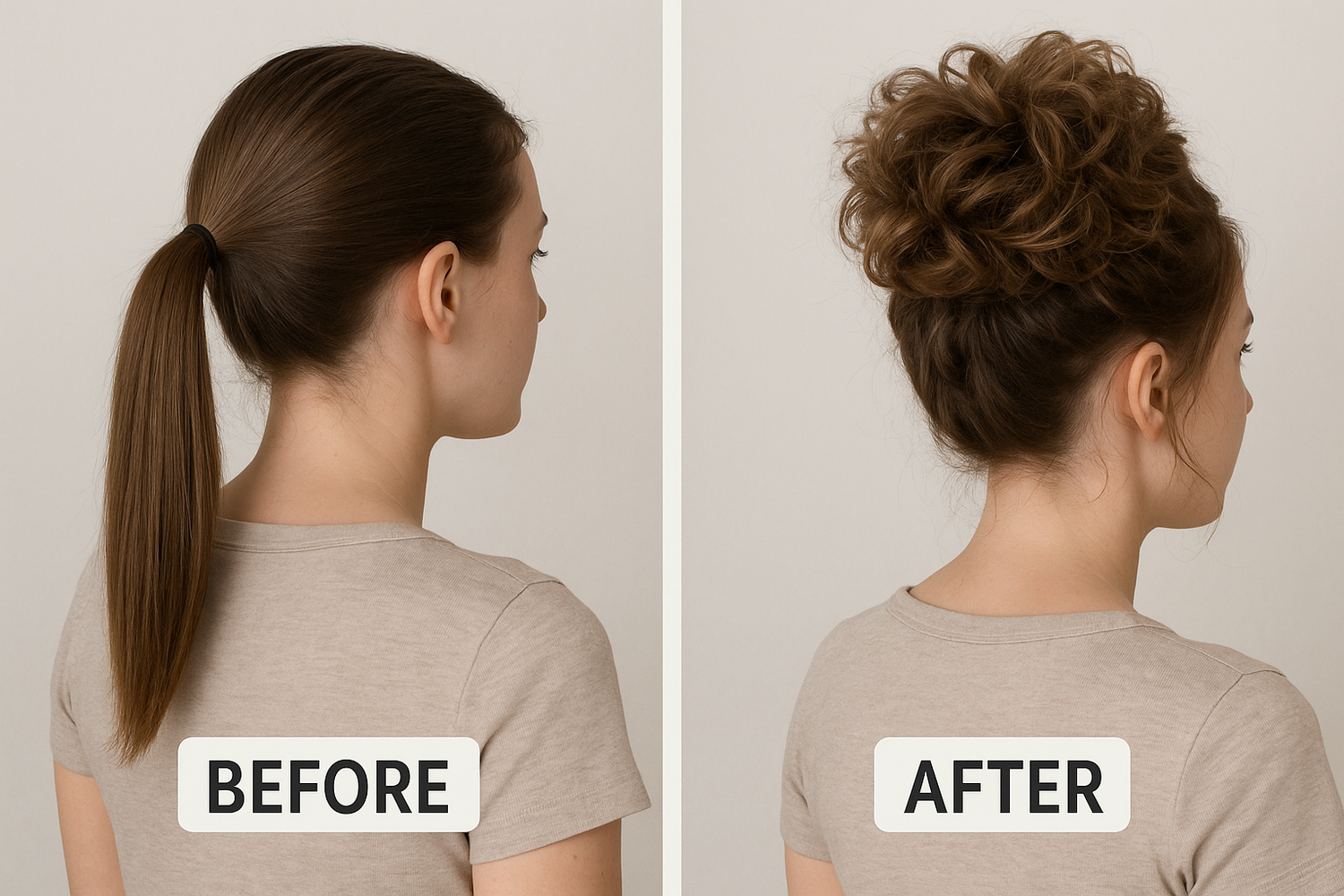 Image 2 - Transformation messy bun