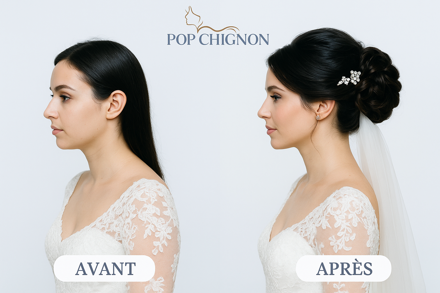 Image 4: Avant/Après - Transformation spectaculaire mariée