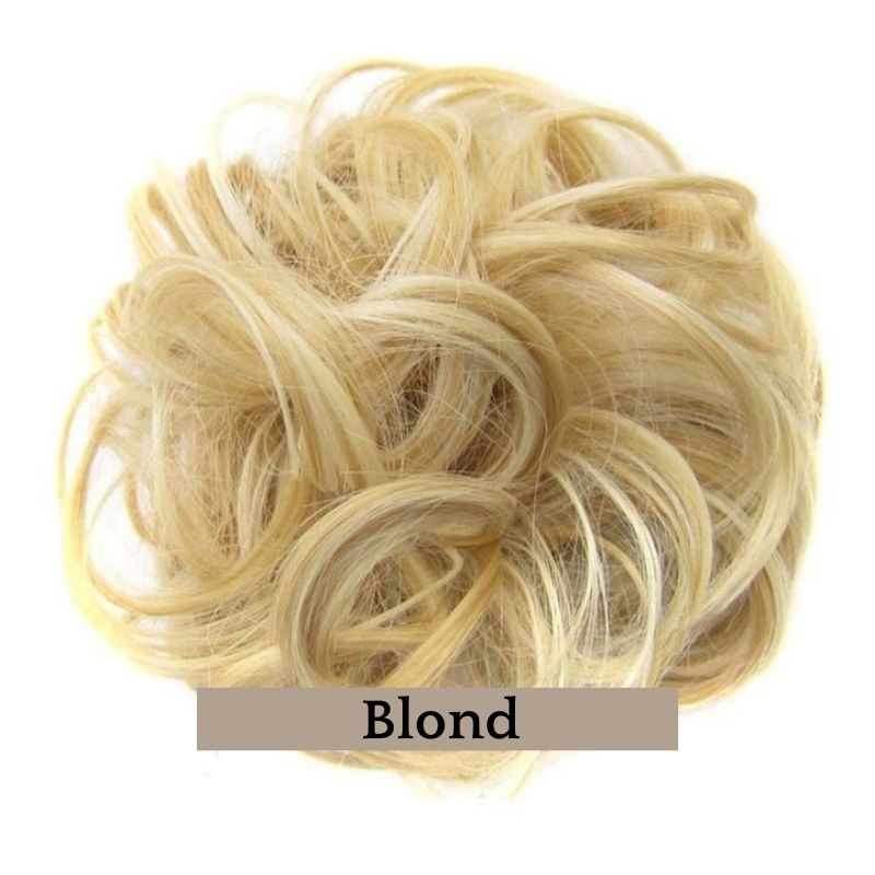 Faux chignon blond