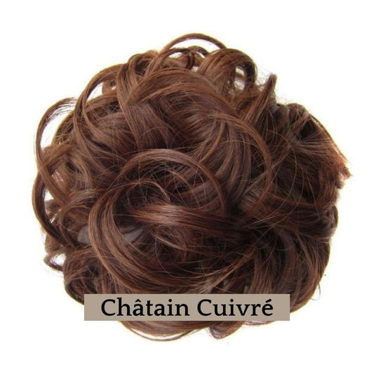 Faux Chignon pour Cheveux Court châtain  | Pop Chignon 