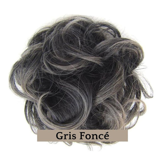 Élastique Faux Chignon | Pop Chignon | faux chignon gris foncé