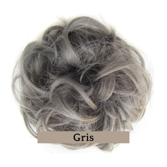 Faux Chignon Effet Décoiffé | Pop Chignon Faux chignon gris