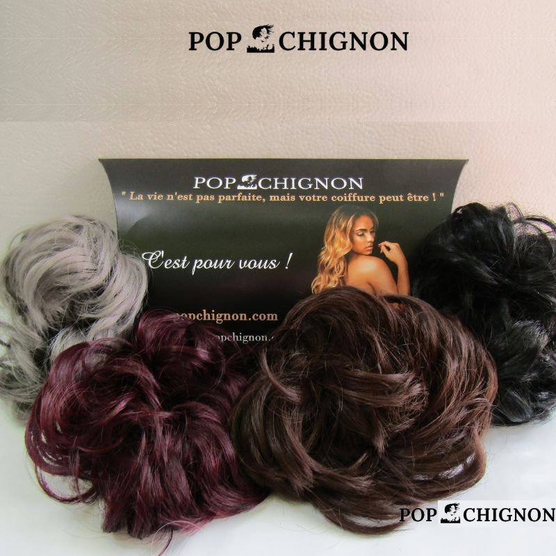 Faux chignon auburn