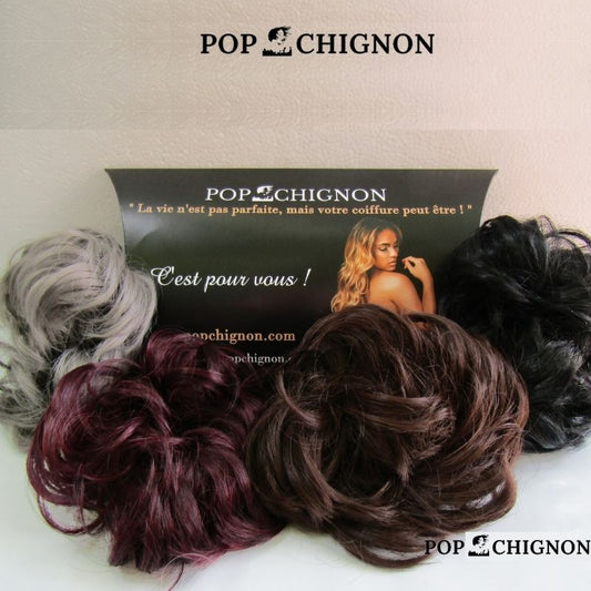 Faux chignon auburn