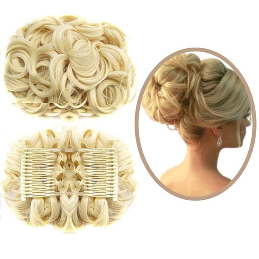 Postiche Chignon Blond clair | Pop chignon 