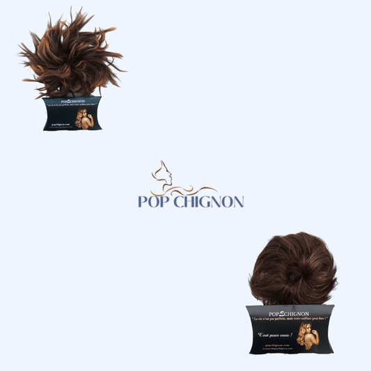 Chignon Postiche Mariage | Postiche chignon chatain | Pop Chignon