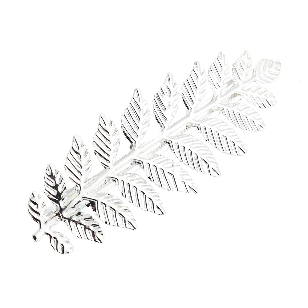 Barrette Feuille Argenté - Bijou Cheveux Nature Chic