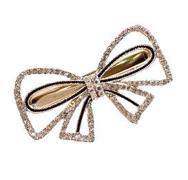 Barrette Nœud Strass Brillant - Bijou Cheveux Féminin Chic