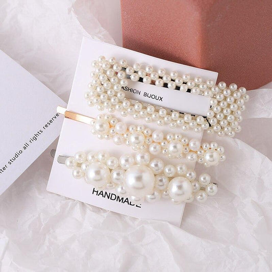 Lot Barrettes Perles en Folie - Accessoire Cheveux Femme Élégant