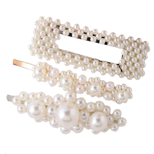 Lot Barrettes Perles en Folie - Accessoire Cheveux Femme Élégant