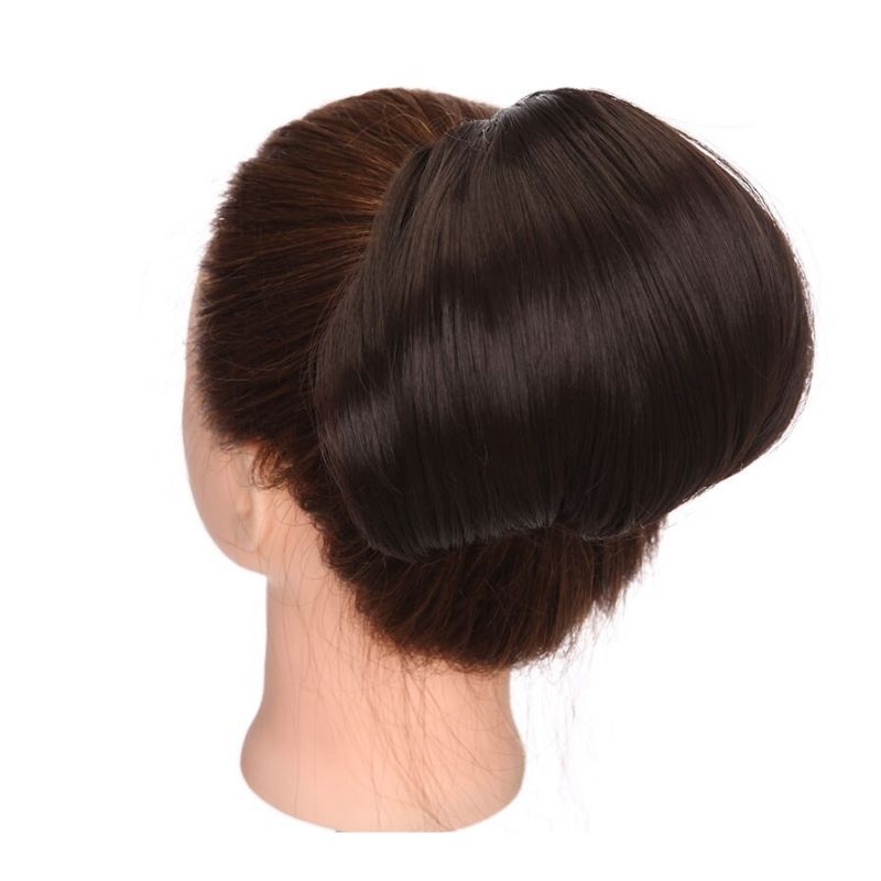 extension cheveux pour chignon | postiche chignon brune