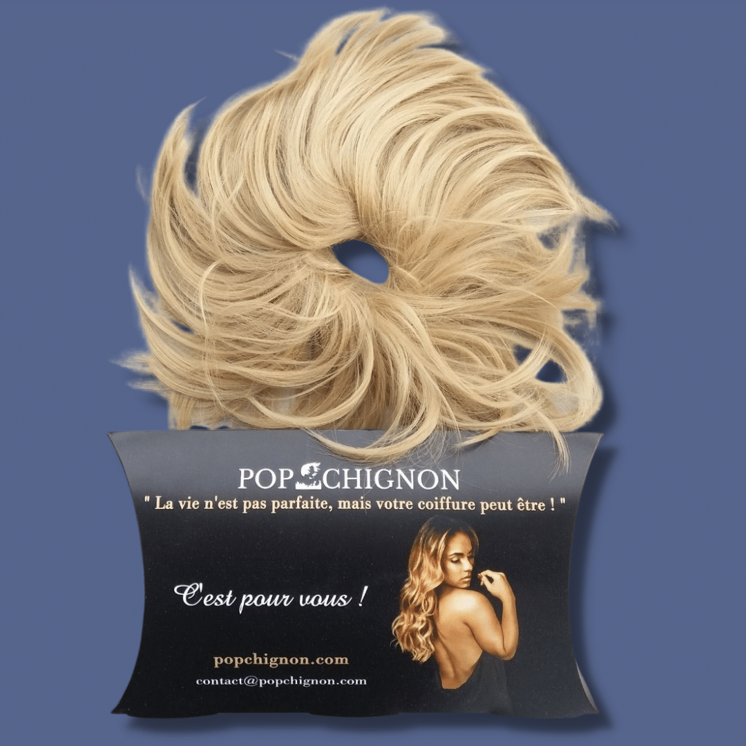 Faux chignon blond chouchou | Pop Chignon