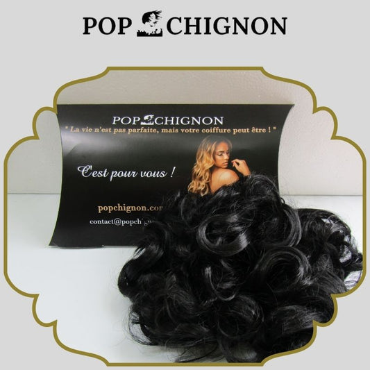 Faux chignon mariage noir